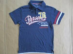 PERSON'S Person's print polo-shirt navy blue navy 160