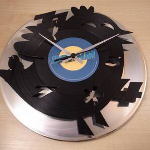 レコード盤クロックTwitter's DUMB BROTHER ツイッター イタリア●ディスコクロック・ダブルデッカー・コレクション●シルバー