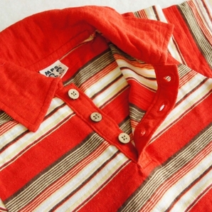 【美品】MPS メリーポップスタジオ アメカジ 半袖 ポロシャツ 人気 ボーダー柄【サイズ 100】セレクトショップ扱い 人気ブランド