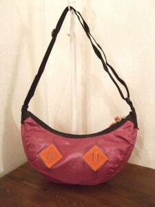 SPRUCE red purple three day month type shoulder bag (USED)12014