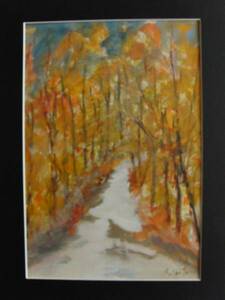 Art hand Auction National Art Exhibition Haruyoshi Tada Autumn on Nagasaka A rare landscape painting, Certificate and new frame included, Painting, watercolor, Nature, Landscape painting