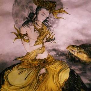 Art hand Auction [Painting] Ink painting ☆ Buddhist painting ☆ Suiten ☆, Painting, Japanese painting, person, Bodhisattva