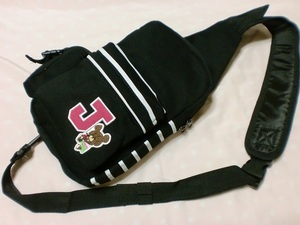 ku.. .... jack - Bear - school body bag black color ~ initial J~ Jackie the bears school