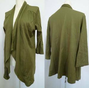 a.v.v standard* deep green stole manner cardigan 40/ito gold / prompt decision 52