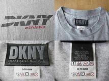 90's USA製 DKNY athletic Tシャツ S ヘザーグレー ダナキャラン NYC ニューヨーク ディーケーエヌワイ ロゴ 半袖 カットソー NY ダンス_画像3