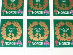 # Northern Europe!noru way. Christmas seal *1987 lease paper mono wrapping scrapbooking ko Large .