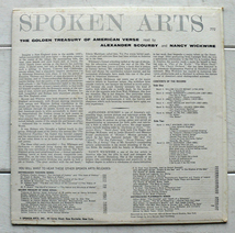 LP GOLDEN TREASURY OF AMERICAN VERSE READ BY ALEXANDER SCOURBY NANCY WICKWIRE SPOKEN ART SA772_画像2