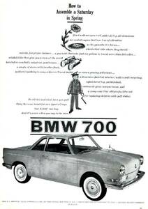 *1960 year. automobile advertisement BMW 700