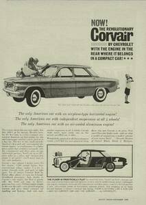 ◆1960年の自動車広告　シボレー　コルベア　CHEVROLET　GM