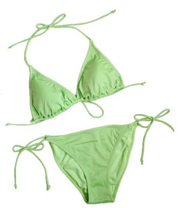 [ free shipping ]* triangle bikini swimsuit * string type * yellow green * M *