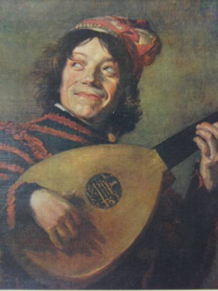 Lute player/Francs Hals Super rare, From an art book from 100 years ago, painting, oil painting, portrait