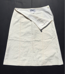 NATURAL BEAUTY Natural Beauty day flax cotton white skirt M