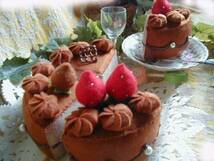 ●フェルトで作った●チョコレートワンホールケーキ●_画像3