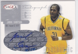 NBA 2002 SAGE auto Silver Jamal Sampson /240