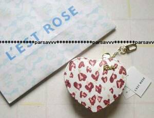  new goods paper tag attaching * L'Est Rose * is pines Heart type small articles case red pouch bag 