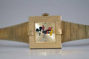  Vintage редкость прекрасный товар BRADLEY высококлассный 5 камень Mickey Mouse часы b Lad Ray Disney 