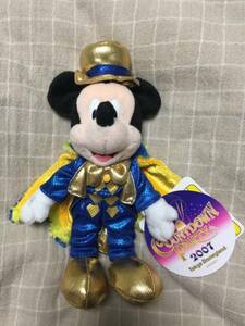 【送料無料】 TDL ランド カウントダウンパーティ 2007 ミッキー ぬいぐるみバッジ ぬいば 東京ディズニーランド カウントダウン 新品