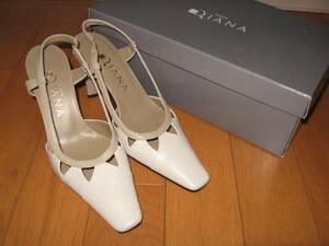  unused prompt decision Diana DIANA pumps 21.5cm original leather separate beige bai color 