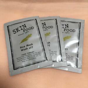 新品SKINFOOD　スキンフード　ライスマスク　ウォッシュオフ　3袋(3回分)