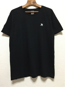 [即決古着]maximum10/レーベルTシャツ/ロゴ/半袖/黒×白/ブラック×ホワイト/L
