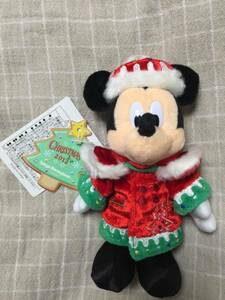 【送料無料】 TDL ランド クリスマスファンタジー 2012 ミッキー ぬいぐるみバッジ ぬいば クリスマス 東京ディズニーランド 新品未使用