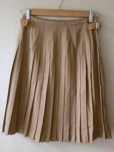 frame work pleated skirt Camel beige quilt skirt framework 