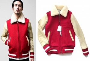 N(N) BY Number Nine мутон боа кожа куртка 3 Varsity Jacket