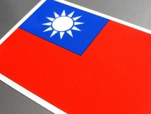 ■M_台湾国旗ステッカー 8x12cm Mサイズ■耐水防水シール Taiwan Flag sticker スーツケースに_AS_画像2