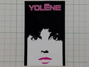 フランスのステッカー：YOLENE 顔 広告 ビンテージ 車 +Kb