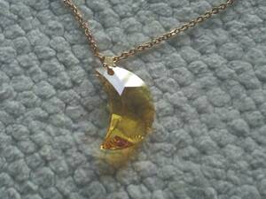 * hand made crystal glass yellow color three day month pendant new goods *