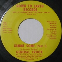 General Crook - Gimme Some - Down To Earth ■ funk 45 試聴_画像1