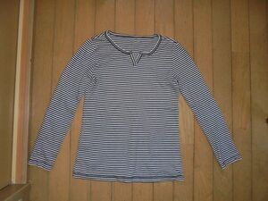 ギャップGAP★黒ボーダー長袖Tシャツ、カットソー★150