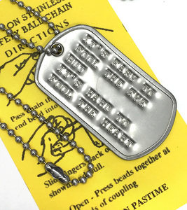 DP-044 名言格言 DOGTAG 人の目を騙すことは容易いが、人の心を騙すのは難しい ドッグタグ USA 新品