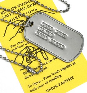 DP-014 名言格言 DOGTAG 酒は百薬の長 (良いワインが良い血を作る) ドッグタグ USA 新品