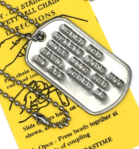 DP-043 名言格言 DOGTAG その手に魂が込められなければ芸術は生まれないのだ ドッグタグ USA 新品