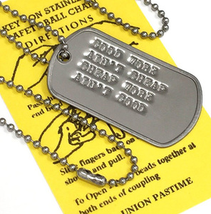 DP-001 名言格言 DOGTAG 良い仕事は安くない.安い仕事は良くはない ドッグタグ USA 新品