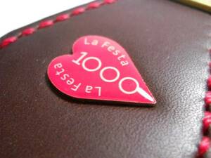 * prompt decision * Lafesta 1000miremi rear original leather key holder key chain emblem 