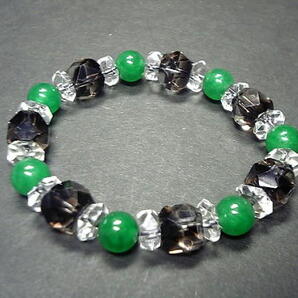 天然石 ブレスレット ファントムクォーツ ヒスイ クリアクォーツ