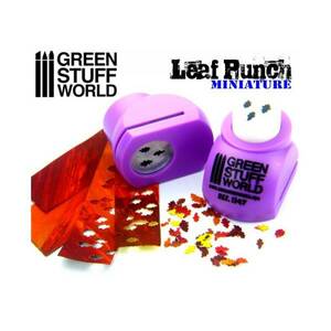  green * staff * world (Green Stuff World) miniature * leaf * puncher ( light purple : oak leaf ) No.REF1347