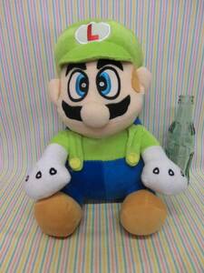 任天堂 スーパーマリオ ルイージ BIG ぬいぐるみ人形 34㎝ マリオブラザーズ◆Nintendo stuffed animal toy Plush