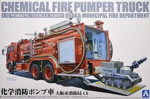 1/72 Aoshima chemistry fire fighting pump car ( Osaka city fire fighting department C6) 01