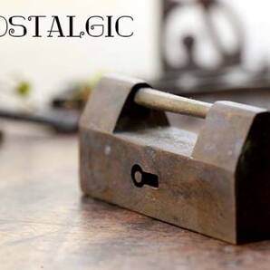 江戸 古道具 シャビー 施錠 カギ 文珍 紙押さえ