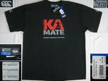 ★新品 海外モデル CANTERBURY RUGBY WORLD CUP 2011 KA MATE TEE カンタベリー ラグビーワールドカップ 2011 半袖Tシャツ XL ブラック黒★_画像1