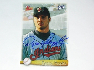 DANNY PEOPLES1998BEST CARD Minor League Auto直筆サイン