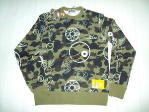 BAPE×FUTURA 1ST CAMO CREWNECK sweatshirt M size トレーナー スウェット サイズ フューチュラ 迷彩 カモ be@rbrick 400%