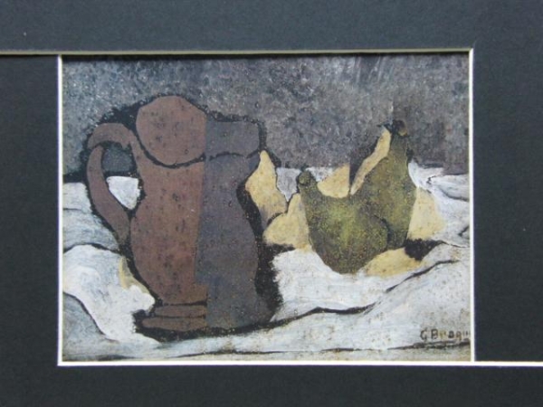 Georges Braque, Pichet, Aus einem superseltenen Kunstbuch, Ganz neu mit Rahmen, Malerei, Ölgemälde, Stilllebenmalerei