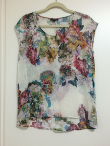 TOPSHOP floral print tops flower print blouse 1315