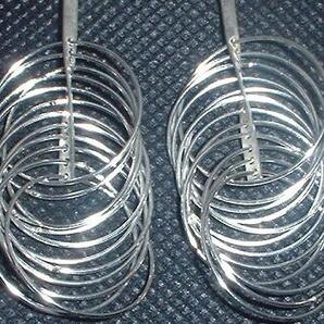 ★丸輪キラキラ12連キラキラ純銀シルバー925ピアス