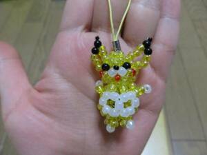 [ new goods ] hand made * handmade Pikachu strap 