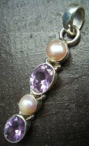 * prompt decision * amethyst * fresh water pearl silver top 4.7 centimeter 
